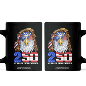 250 Years of Independece Patriotic Eagle Coffee Mug 1776 2026 USA Flag 4th of July Semiquincentennial TS02 Black Print Your Wear