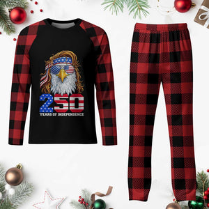 250 Years of Independece Patriotic Eagle Plaid Pajama Set 1776 2026 USA Flag 4th of July Semiquincentennial TS02 Buffalo Plaid Print Your Wear