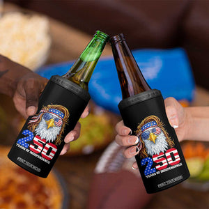 250 Years of Independece Patriotic Eagle 4 in 1 Can Cooler Tumbler 1776 2026 USA Flag 4th of July Semiquincentennial TS02 Print Your Wear