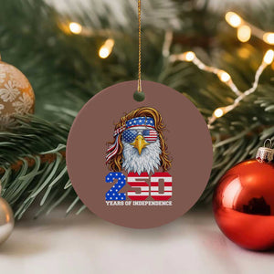 250 Years of Independece Patriotic Eagle Ceramic Ornament 1776 2026 USA Flag 4th of July Semiquincentennial TS02 1pc Mocha Print Your Wear