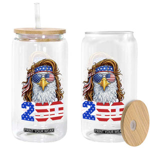 250 Years of Independece Patriotic Eagle Glass Can 1776 2026 USA Flag 4th of July Semiquincentennial TS02 Print Your Wear