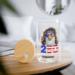 250 Years of Independece Patriotic Eagle Glass Can 1776 2026 USA Flag 4th of July Semiquincentennial TS02 Print Your Wear