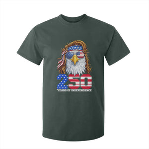 250 Years of Independece Patriotic Eagle T Shirt For Kid 1776 2026 USA Flag 4th of July Semiquincentennial TS02 Dark Forest Green Print Your Wear