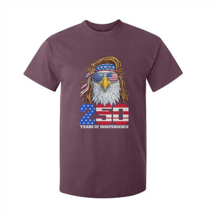 250 Years of Independece Patriotic Eagle T Shirt For Kid 1776 2026 USA Flag 4th of July Semiquincentennial TS02 Maroon Print Your Wear