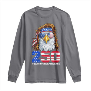 250 Years of Independece Patriotic Eagle Long Sleeve Shirt 1776 2026 USA Flag 4th of July Semiquincentennial TS02 Charcoal Print Your Wear
