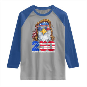 250 Years of Independece Patriotic Eagle Raglan Shirt 1776 2026 USA Flag 4th of July Semiquincentennial TS02 Sport Gray Royal Print Your Wear