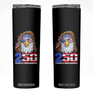 250 Years of Independece Patriotic Eagle Skinny Tumbler 1776 2026 USA Flag 4th of July Semiquincentennial TS02 Black Print Your Wear