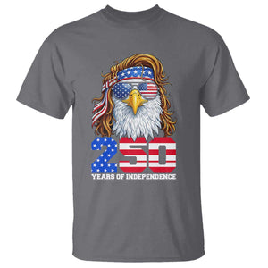 250 Years of Independece Patriotic Eagle T Shirt 1776 2026 USA Flag 4th of July Semiquincentennial TS02 Charcoal Print Your Wear