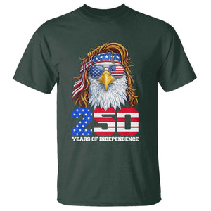 250 Years of Independece Patriotic Eagle T Shirt 1776 2026 USA Flag 4th of July Semiquincentennial TS02 Dark Forest Green Print Your Wear