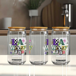 Colorful La-Weezi-ana Mardi Gras Louisiana Pride Glass Can Funky Carnival Vibes TS02 Print Your Wear