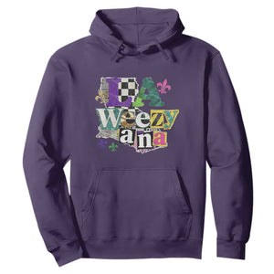 Colorful La-Weezi-ana Mardi Gras Louisiana Pride Hoodie Funky Carnival Vibes TS02 Purple Print Your Wear