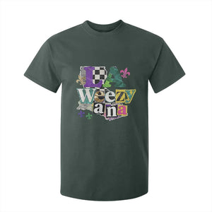 Colorful La-Weezi-ana Mardi Gras Louisiana Pride T Shirt For Kid Funky Carnival Vibes TS02 Dark Forest Green Print Your Wear