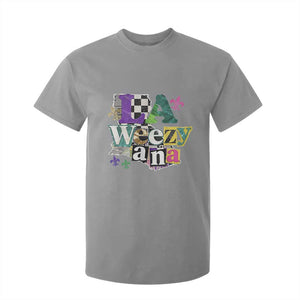 Colorful La-Weezi-ana Mardi Gras Louisiana Pride T Shirt For Kid Funky Carnival Vibes TS02 Sport Gray Print Your Wear