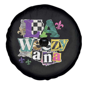 Colorful La-Weezi-ana Mardi Gras Louisiana Pride Spare Tire Cover Funky Carnival Vibes TS02 Print Your Wear