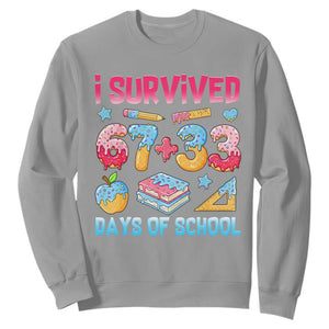 I Survived 67 Plus 33 100 Days of School Sweatshirt Six Seven Meme Colorful Math Humor TS02 Sport Gray Print Your Wear