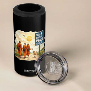 Walk For Peace Aloka the Dog and Monks 4 in 1 Can Cooler Tumbler TS02 Print Your Wear