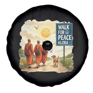 Walk For Peace Aloka the Dog and Monks Spare Tire Cover TS02 Print Your Wear