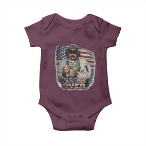 Game Over Maduro Dictator Baby Onesie Political Justice American Flag Politics Satire TS02 Maroon Print Your Wear