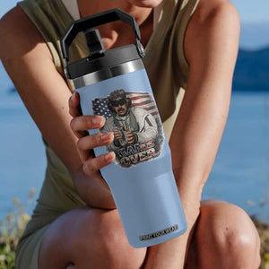 Game Over Maduro Dictator Flip Straw Tumbler Political Justice American Flag Politics Satire TS02 One Size: 30 oz Light Blue Print Your Wear