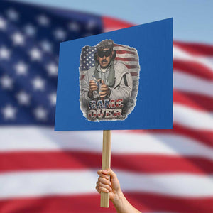 Game Over Maduro Dictator Protest Sign Political Justice American Flag Politics Satire TS02 Horizontal 18" × 24" Blue Print Your Wear