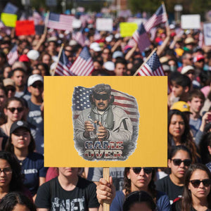 Game Over Maduro Dictator Protest Sign Political Justice American Flag Politics Satire TS02 Horizontal 18" × 24" Yellow Print Your Wear