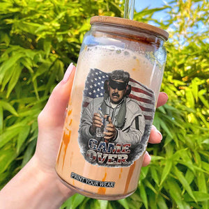 Game Over Maduro Dictator Glass Can Political Justice American Flag Politics Satire TS02 Black Print Your Wear