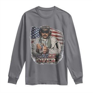 Game Over Maduro Dictator Long Sleeve Shirt Political Justice American Flag Politics Satire TS02 Charcoal Print Your Wear