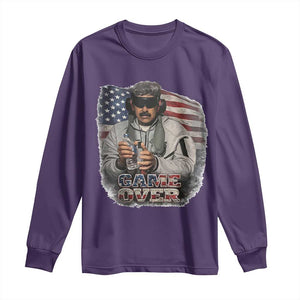 Game Over Maduro Dictator Long Sleeve Shirt Political Justice American Flag Politics Satire TS02 Purple Print Your Wear