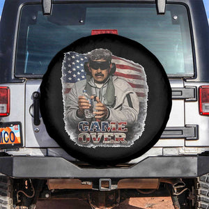 Game Over Maduro Dictator Spare Tire Cover Political Justice American Flag Politics Satire TS02 No hole Black Print Your Wear