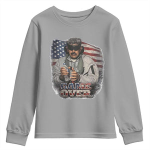Game Over Maduro Dictator Youth Sweatshirt Political Justice American Flag Politics Satire TS02 Sport Gray Print Your Wear