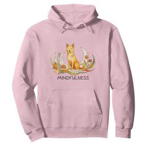 Mindful Aloka the Dog Mindfulness Hoodie Zen Lotus Spiritual Calm TS02 Light Pink Print Your Wear