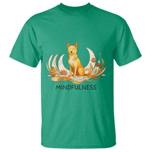 Mindful Aloka the Dog Mindfulness T Shirt Zen Lotus Spiritual Calm TS02 Irish Green Print Your Wear