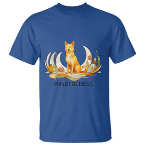Mindful Aloka the Dog Mindfulness T Shirt Zen Lotus Spiritual Calm TS02 Royal Blue Print Your Wear