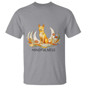 Mindful Aloka the Dog Mindfulness T Shirt Zen Lotus Spiritual Calm TS02 Sport Gray Print Your Wear