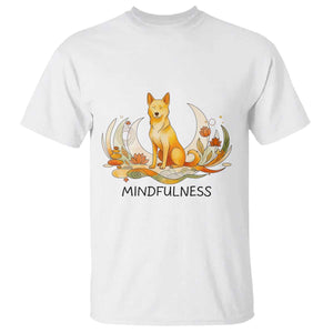 Mindful Aloka the Dog Mindfulness T Shirt Zen Lotus Spiritual Calm TS02 White Print Your Wear