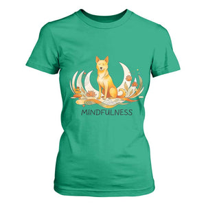 Mindful Aloka the Dog Mindfulness T Shirt For Women Zen Lotus Spiritual Calm TS02 Irish Green Print Your Wear