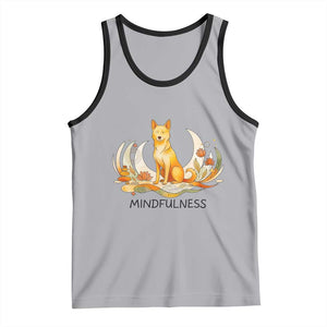 Mindful Aloka the Dog Mindfulness Tank Top Zen Lotus Spiritual Calm TS02 Athletic Heather Black Print Your Wear