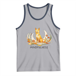Mindful Aloka the Dog Mindfulness Tank Top Zen Lotus Spiritual Calm TS02 Athletic Heather Navy Print Your Wear