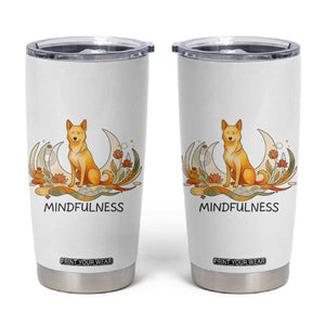 Mindful Aloka the Dog Mindfulness Tumbler Cup Zen Lotus Spiritual Calm TS02 White Print Your Wear
