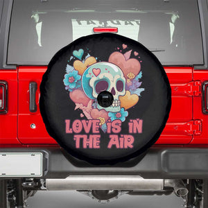 Floral Skull Spare Tire Cover Funny Love In The Air Floral Skull Anti Valentines Day TS02 Black Print Your Wear