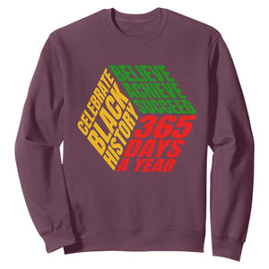 Black History Month Sweatshirt Believe Achieve Succeed Proud African American TS02 Maroon Printyourwear