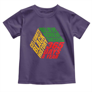 Black History Month Toddler T Shirt Believe Achieve Succeed 365 Days A Year Proud African American TS02 Purple Print Your Wear