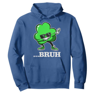 Funny Dabbing Shamrock Hoodie Bruh St. Patrick's Day TS02 Royal Blue Print Your Wear