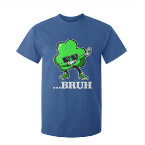 Funny Dabbing Shamrock T Shirt For Kid Bruh St. Patrick's Day TS02 Royal Blue Print Your Wear