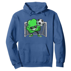 Funny Soccer Shamrock Hoodie Dabbing Player St. Patrick's Day TS02 Royal Blue Print Your Wear
