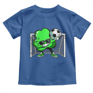 Funny Soccer Shamrock Toddler T Shirt Dabbing Player St. Patrick's Day TS02 Royal Blue Print Your Wear