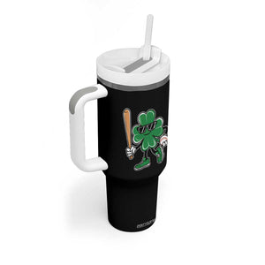 Lucky Baseball Shamrock Tumbler With Handle St Patrick's Day T-Ball Sport Lover Gift TS02 Print Your Wear