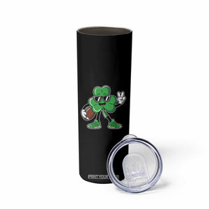 St Patrick's Day Lucky Shamrock Football Skinny Tumbler Sport Lover Gift TS02 Print Your Wear