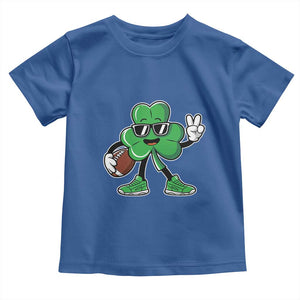 St Patrick's Day Lucky Shamrock Football Toddler T Shirt Sport Lover Gift TS02 Royal Blue Print Your Wear