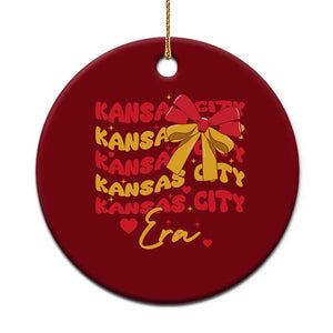 Groovy In My Kansas City Era Ceramic Ornament Retro Coquette Bow TS02 1pc Red Print Your Wear